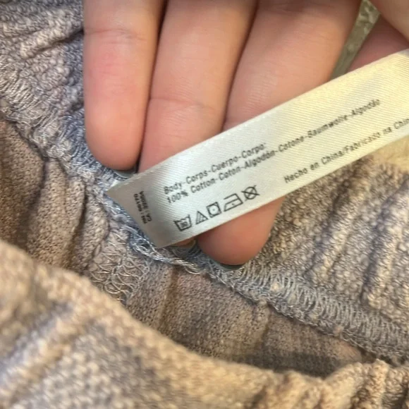 Free People Knit Ribbed Flow Pants- Size L - Picture 7 of 7